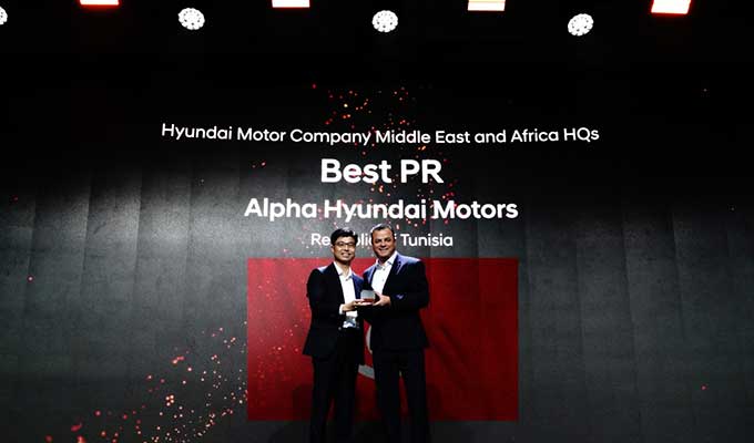 Hyundai Tunisie honorée par le Label "Best PR" lors de la convention régionale de Hyundai Motor Company à Jakarta
